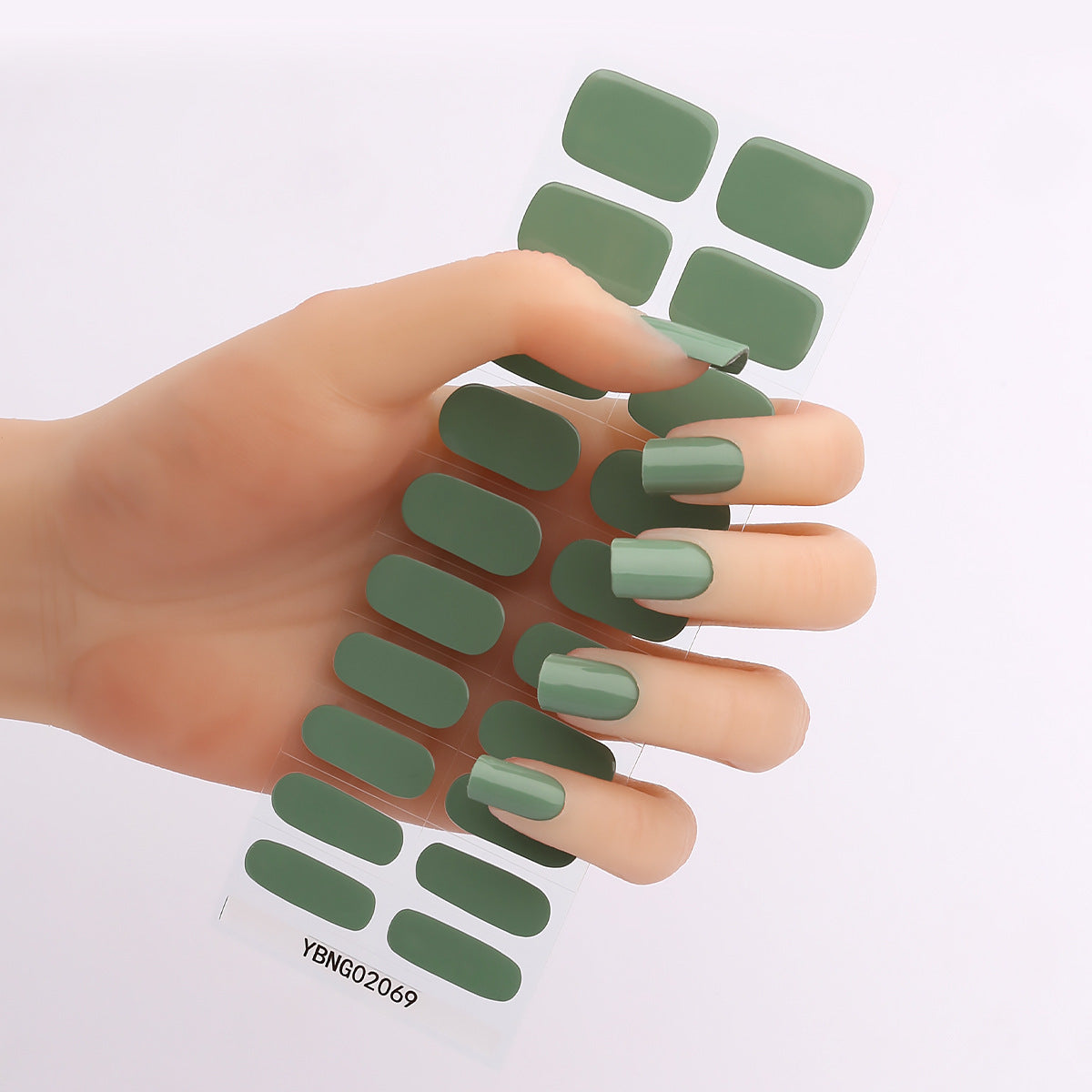 Semicured UV gel nail sticker kit