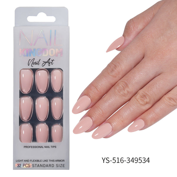 32 Pcs Aurora fine flash short almond manicure
