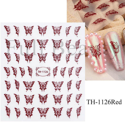 Color Butterfly Adhesive Nail Sticker