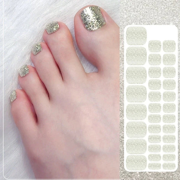 Pédicure rayures gel ongles FF022