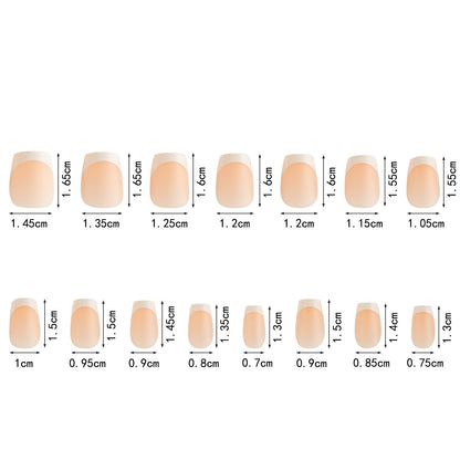 150 pieces seamless matte French fake nail