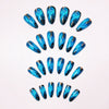 12 Sizes-24 Pcs Press On Nails Royal blue w-88