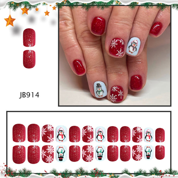 24pcs/Set Press On Nails JB914