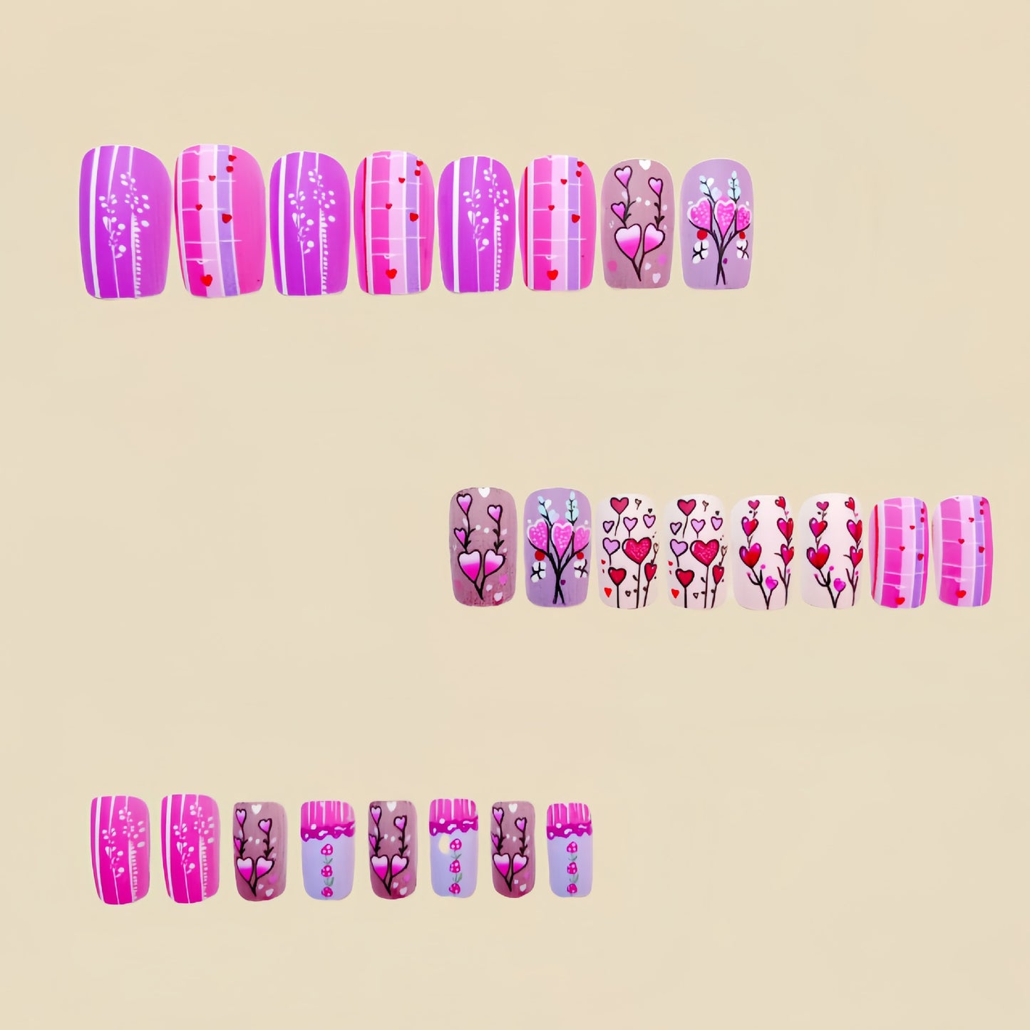 24pcs/Set Press On Nails