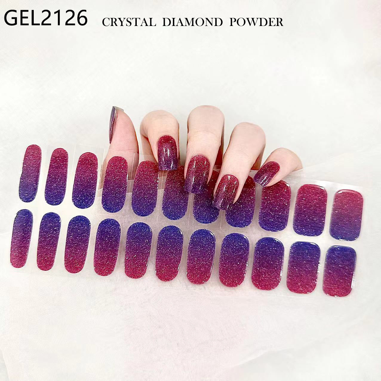 Semicured UV gel nail sticker kit GEL2126