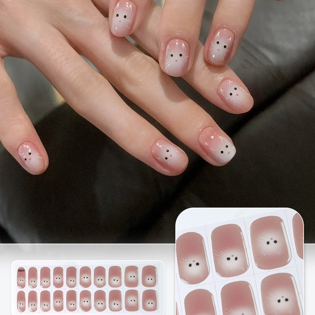 Semicured UV gel nail sticker kit ES-674