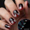 Luminous skull red blood drops ombre