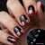 Luminous skull red blood drops ombre