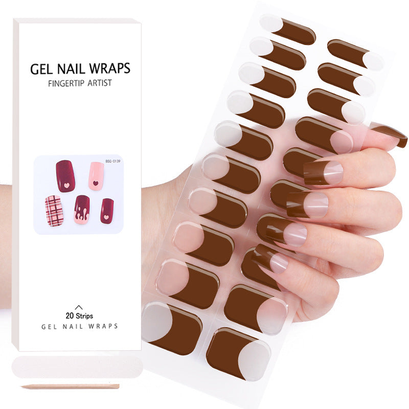 UV nail polish film semi-cured nail stickers BSS-0235