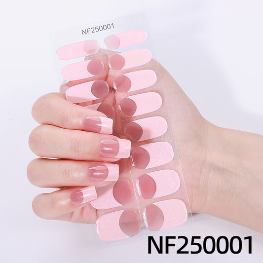 Semicured UV gel nail sticker