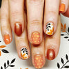 Leaf glitter polka dots