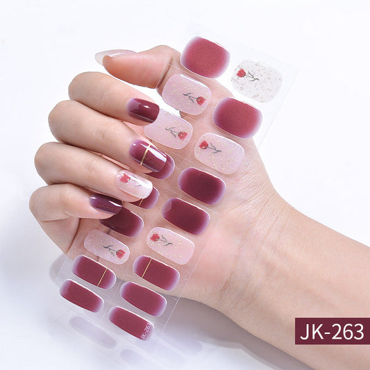 Semicured UV gel nail sticker JK263