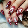 24pcs-set-press-on-nails christmas tree snowflake
