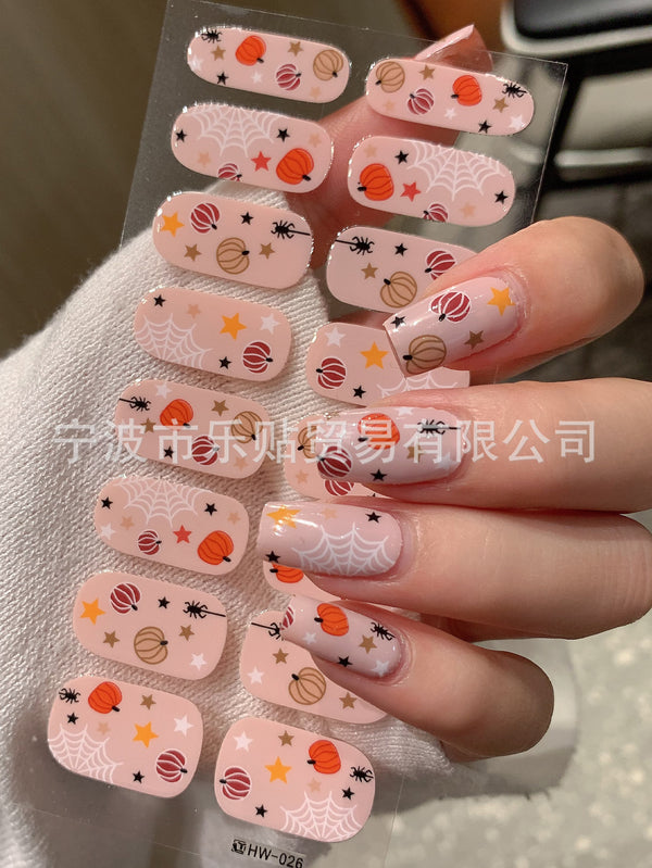 Halloween new nail wraps full stickers