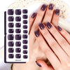 26 finger solid color cat eye no-bake manicure sticker