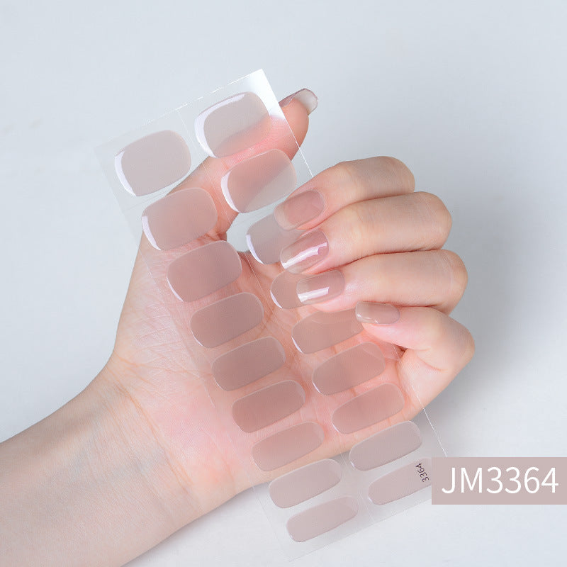 Semicured UV gel nail sticker