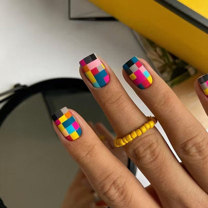 Mosaic fake nails