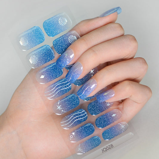 Semicured UV gel nail sticker kit JQ028