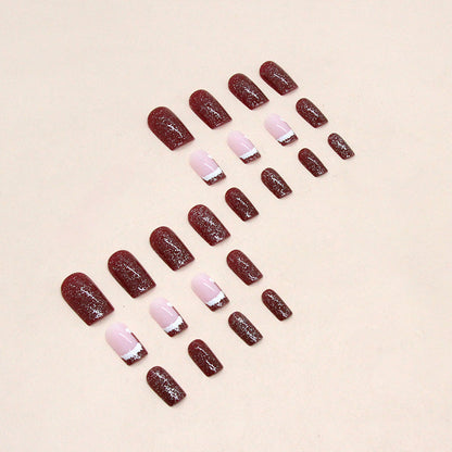 24pcs/Set Press On Nails W812