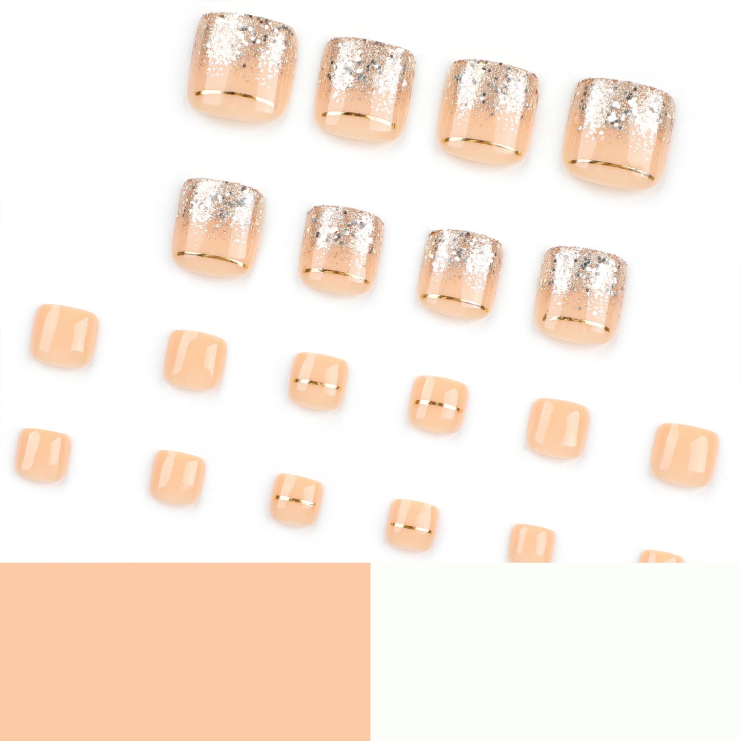 Press On Toe nails Set 24pcs/set JP3215