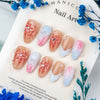 30 pieces 3d pink ombre flowers