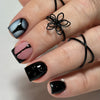 3D minimalist black geometric lines 30 pieces