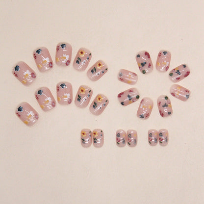 24Pcs press on nail W1410