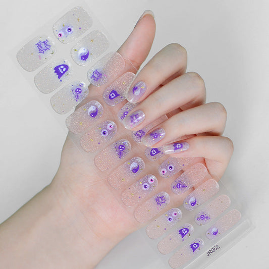 Semicured UV gel nail sticker kit JR62 (24 stickers)