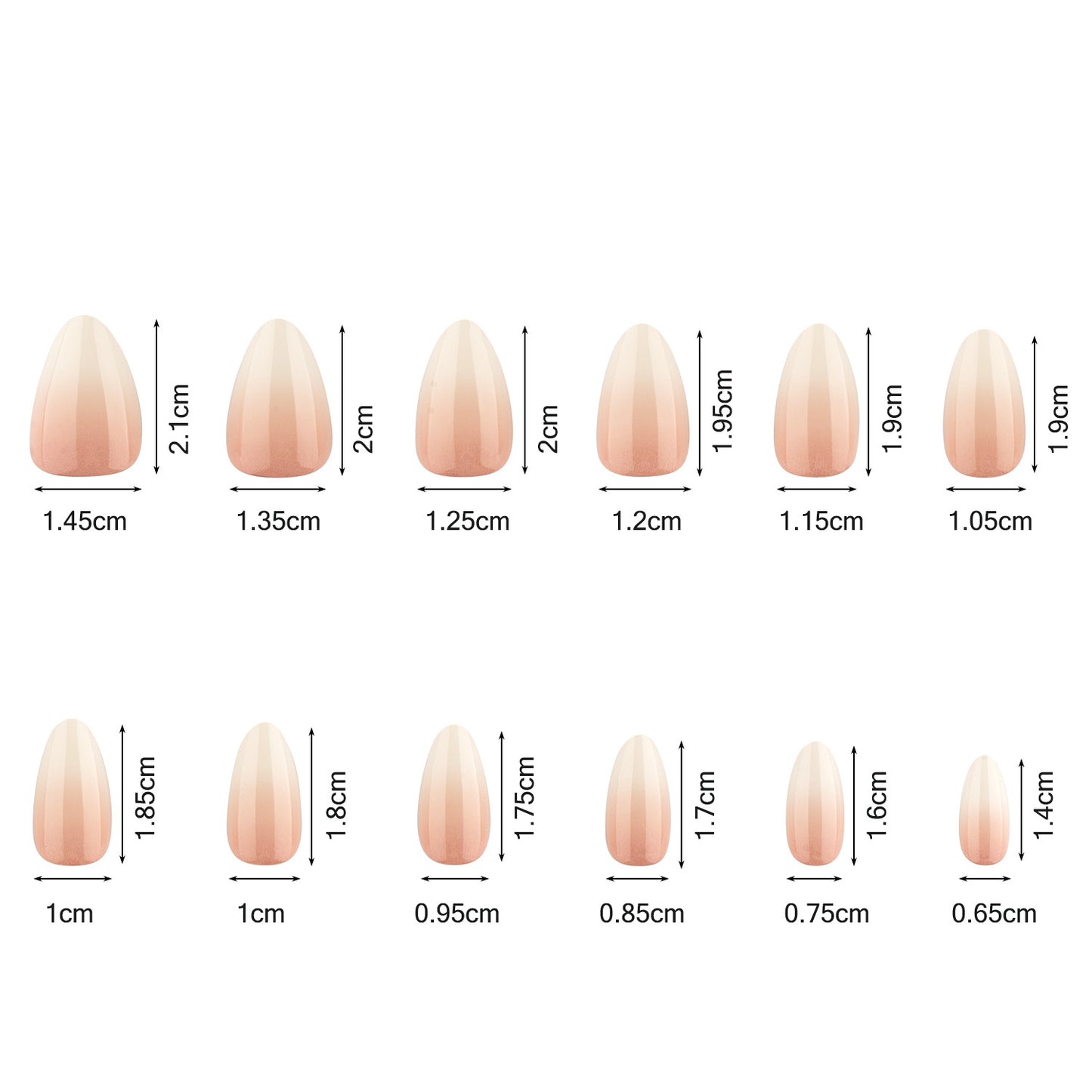 240 pieces of boxed ballet square fake nails