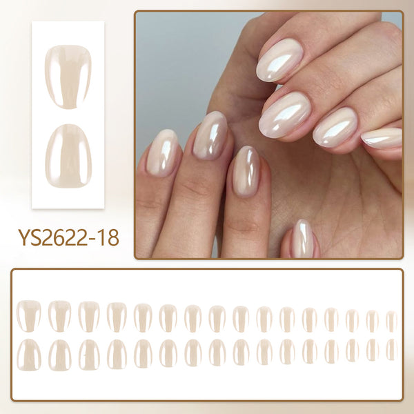 Milk tea nude electroplating 32 pieces