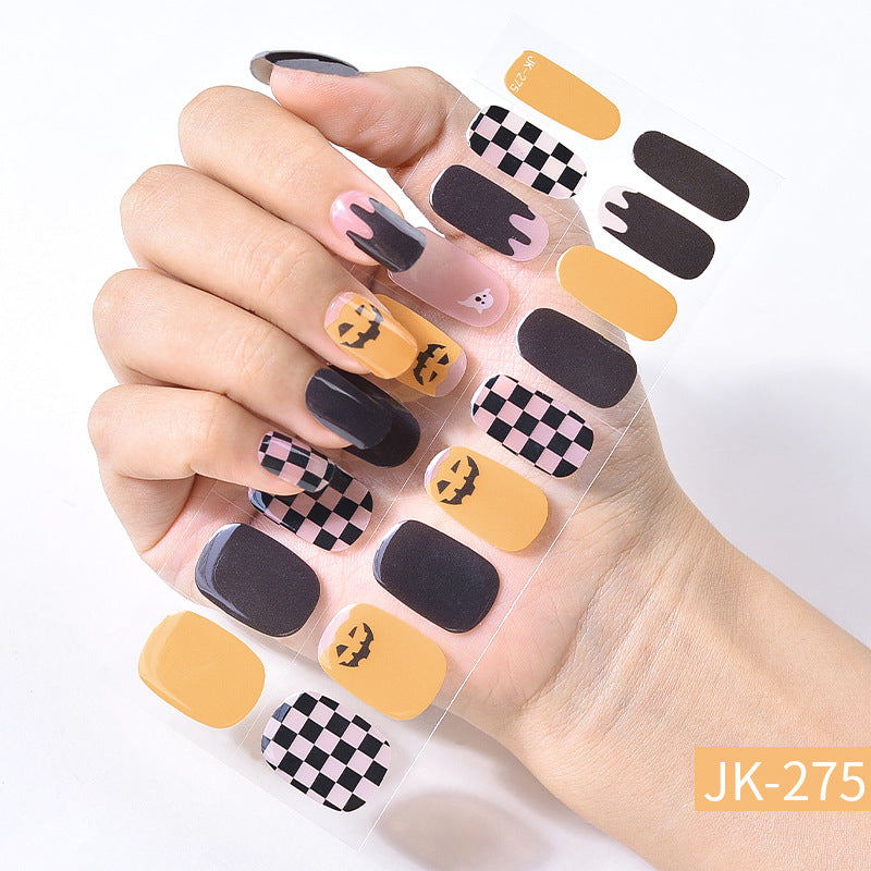 Semicured UV gel nail sticker kit JK275 (18 fingers)