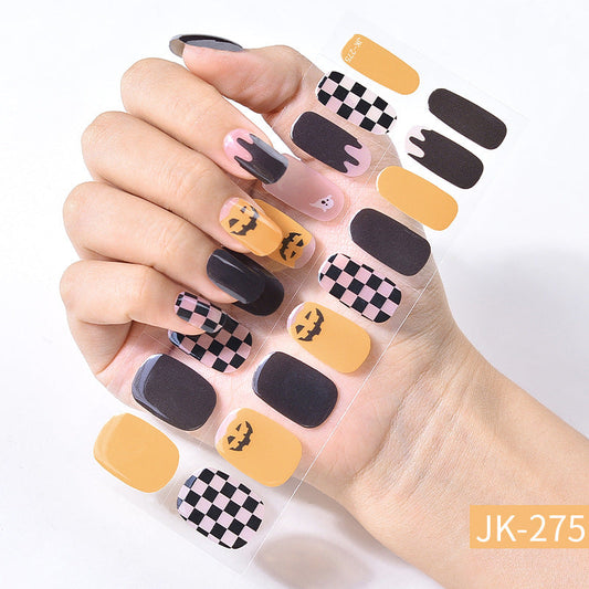 Semicured UV gel nail sticker kit JK275 (18 fingers)