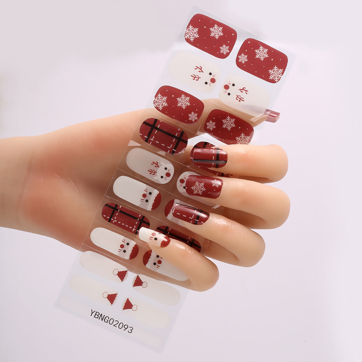 Semicured UV gel nail sticker kit