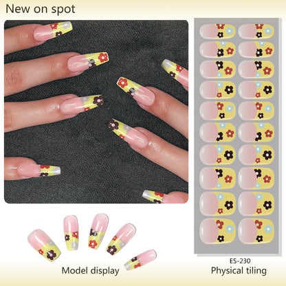 Semicured UV gel nail sticker kit