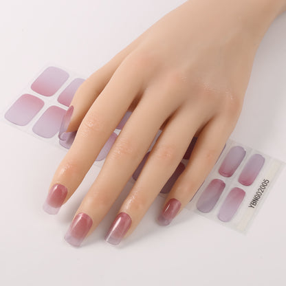 Semicured UV gel nail sticker kit