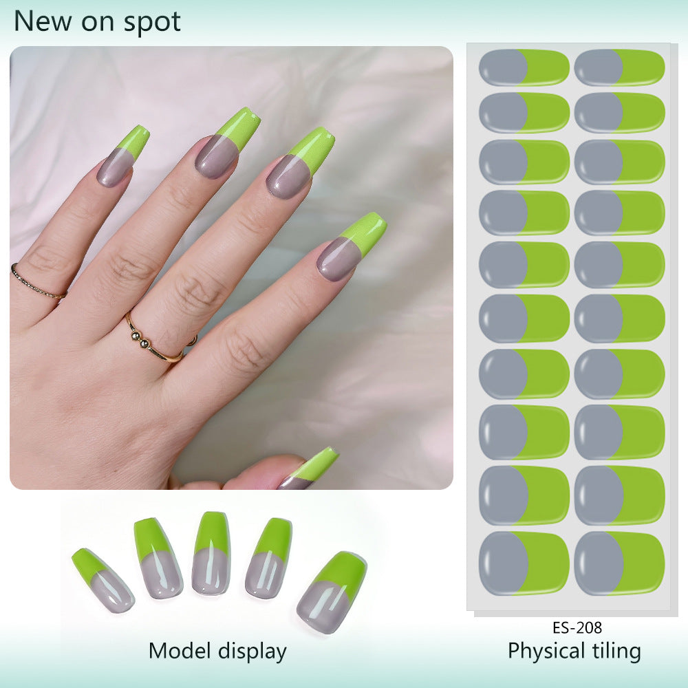 Semicured UV gel nail sticker kit