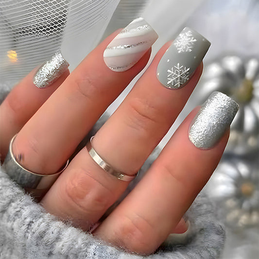 White Snowflake（Press on nail）