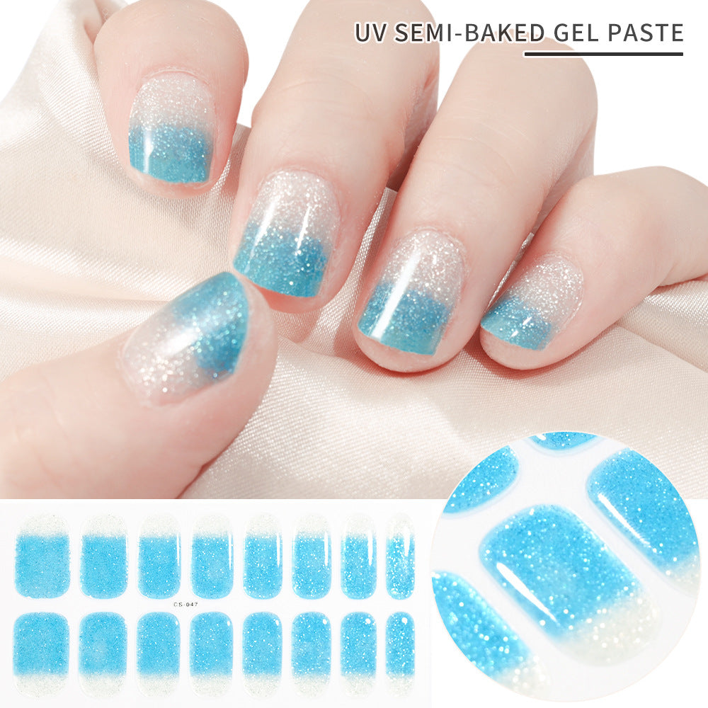 Semicured UV gel nail sticker kit CS-047