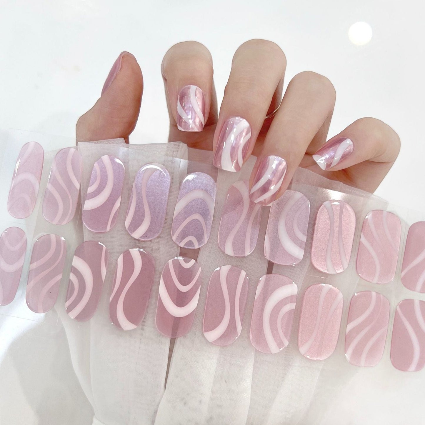 Semicured UV gel nail sticker kit GEL2076(No UV light needed)