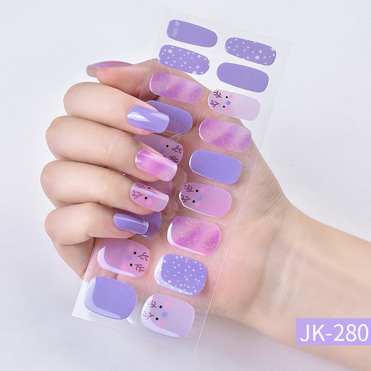 Semi-Cured Gel Nail sticker JK280（24PCS）