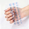 26 finger solid color cat eye no-bake manicure sticker
