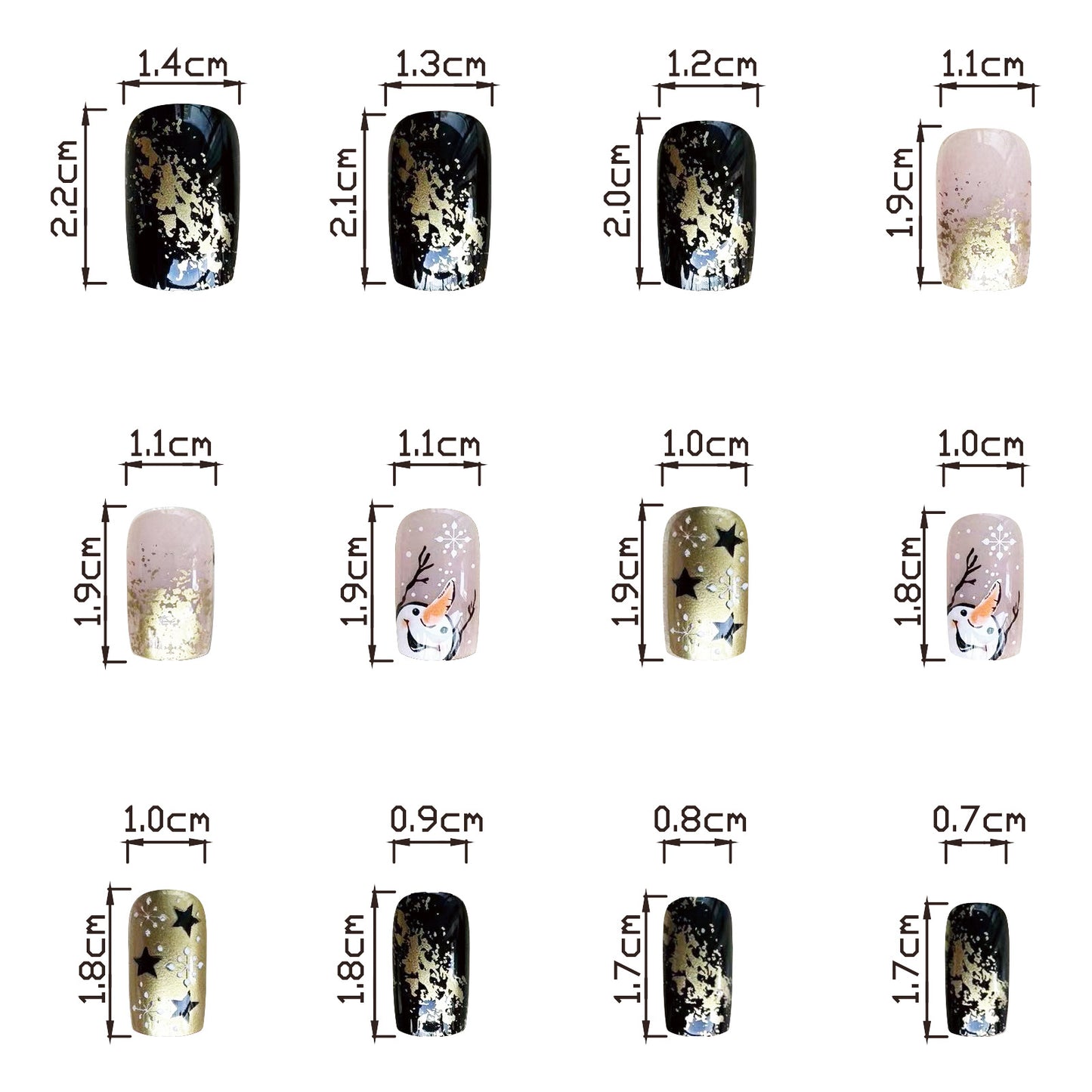 24pcs/Set Press On Nails