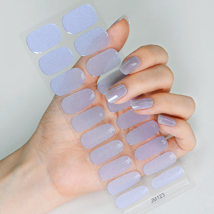 Semicured UV gel nail sticker kit