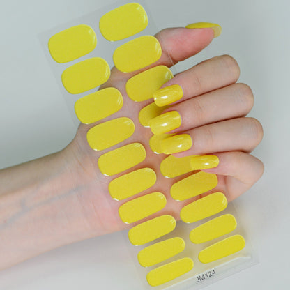 Semicured UV gel nail sticker kit