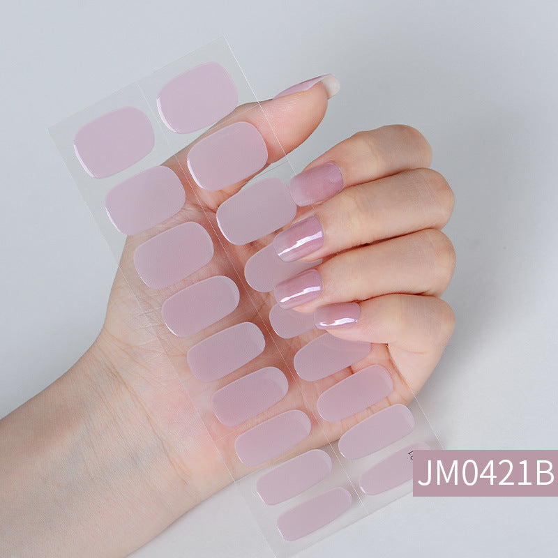 Semicured UV gel nail sticker kit