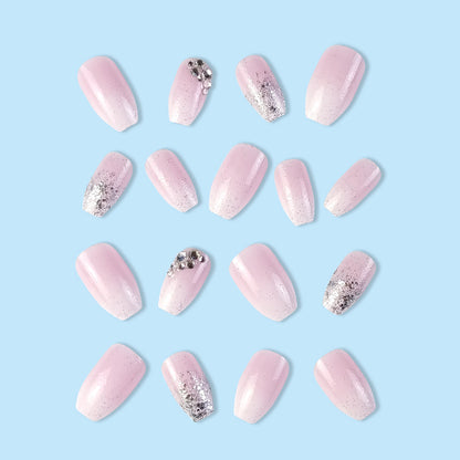 Lotus root powder gradient false nails