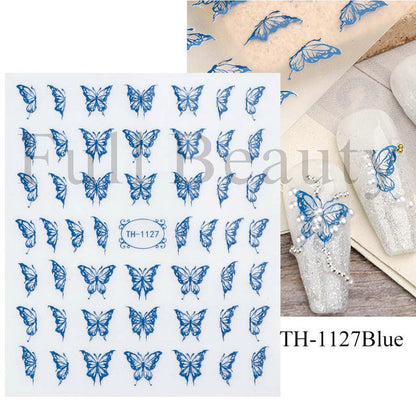 Color Butterfly Adhesive Nail Sticker