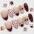 30 Pink Brown Berry Polka Dot French Bows