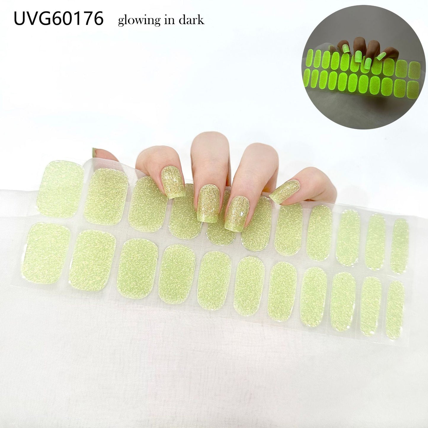 Semicured UV gel nail sticker kit UVG60176