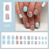 12 Sizes-24 Pcs Press On Nails C820